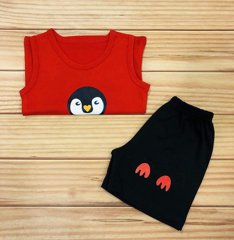 Image of Infantbond Baby Boy's and Girl's Cut Sleeve T-Shirt and Short Combo 100% Cotton Clothing Set(Combo Of 2)