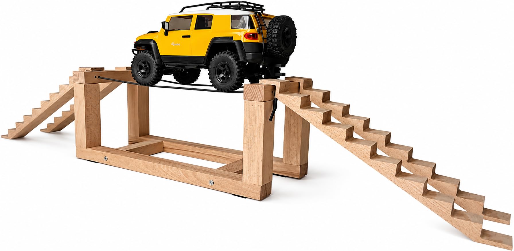 Tight Rope Drive Challenge RC Crawler Truck Stairs & Rope Bridge Obstacle 1/24 1/18 Escala RC Course Track (No incluye camión)