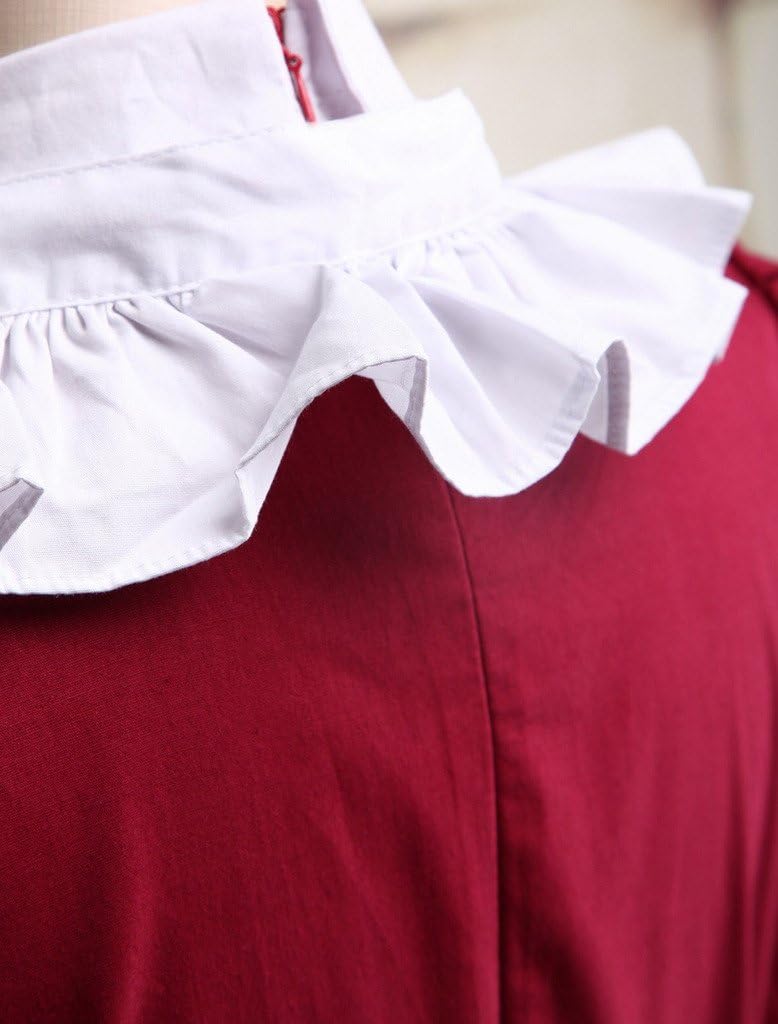 Hugme Cotton Dark Red and White Cosplay Lolita Dress