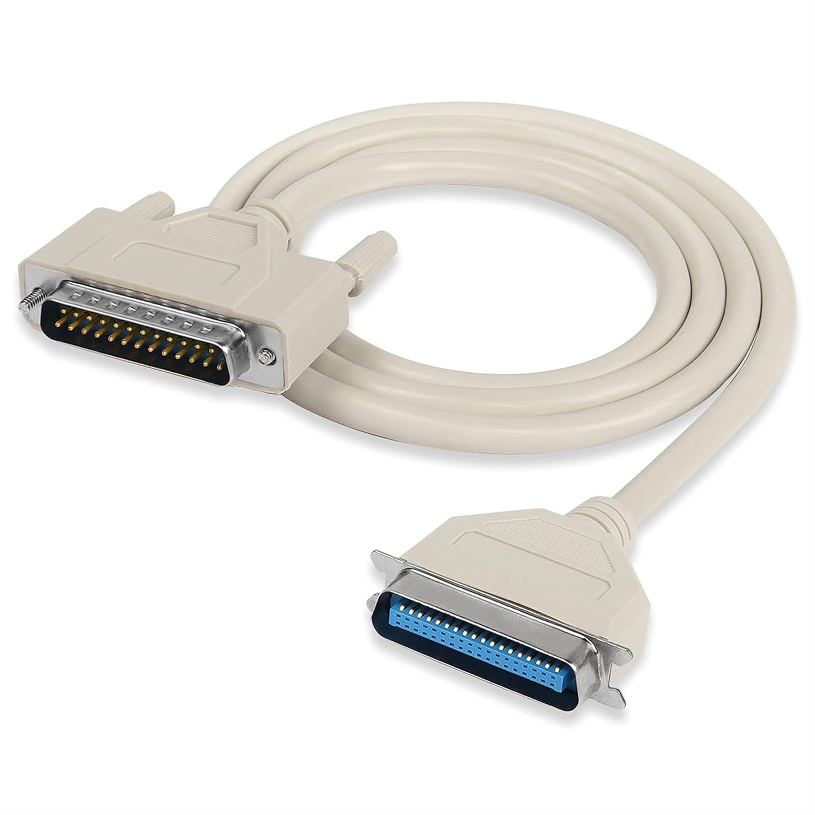 THE WHITE SHOP DB25 to CN36 Parallel Printer Cable, DB25 25 Pin Male to CN36 36 Pin Male Serial Parallel Printer Extension Cable Adapter for Connect Computers, Printers (Size : 1.5)