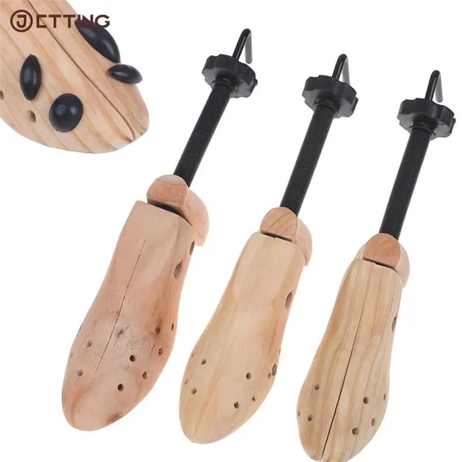 Expansor de zapatos Ensanchador de zapatos de madera ajustable de 2 vías, ensanchadores de zapatos de madera/plástico, zapatos planos for hombre y mujer, expansor de estante moldeador de botas, 1/2 Ud
