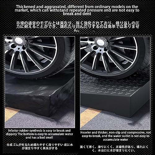 Car rubber curb ramps, sill ramps, door ramps, climbing mats, car ramp mats, motorcycle ramp mats, rubber/plastic two materials are optional, suitable for home, steps, stairs, doorways, garages ( Colo miniatura 2
