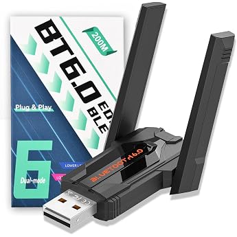Bluetooth Adapter 6.0 for PC 150 m Long Distance Bluetooth Stick USB Dongle 6.0 EDR Adapter for Desktop Laptop PC Plug & Play Compatible with Windows 11/10/8.1