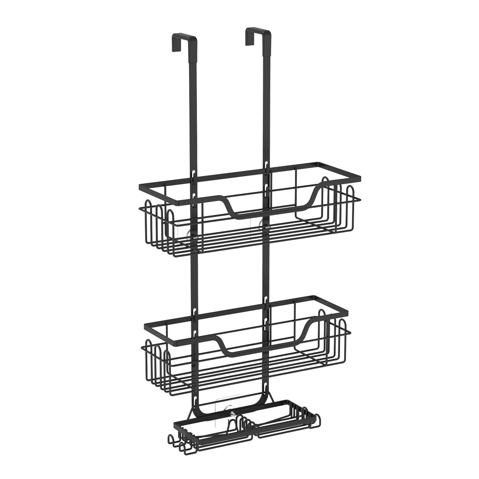 LKFHRGY 3 Tier Over The Door Shower Caddy Hanging Basket No Drilling Bathroom Shampoo Body Wash Organizer Shelf