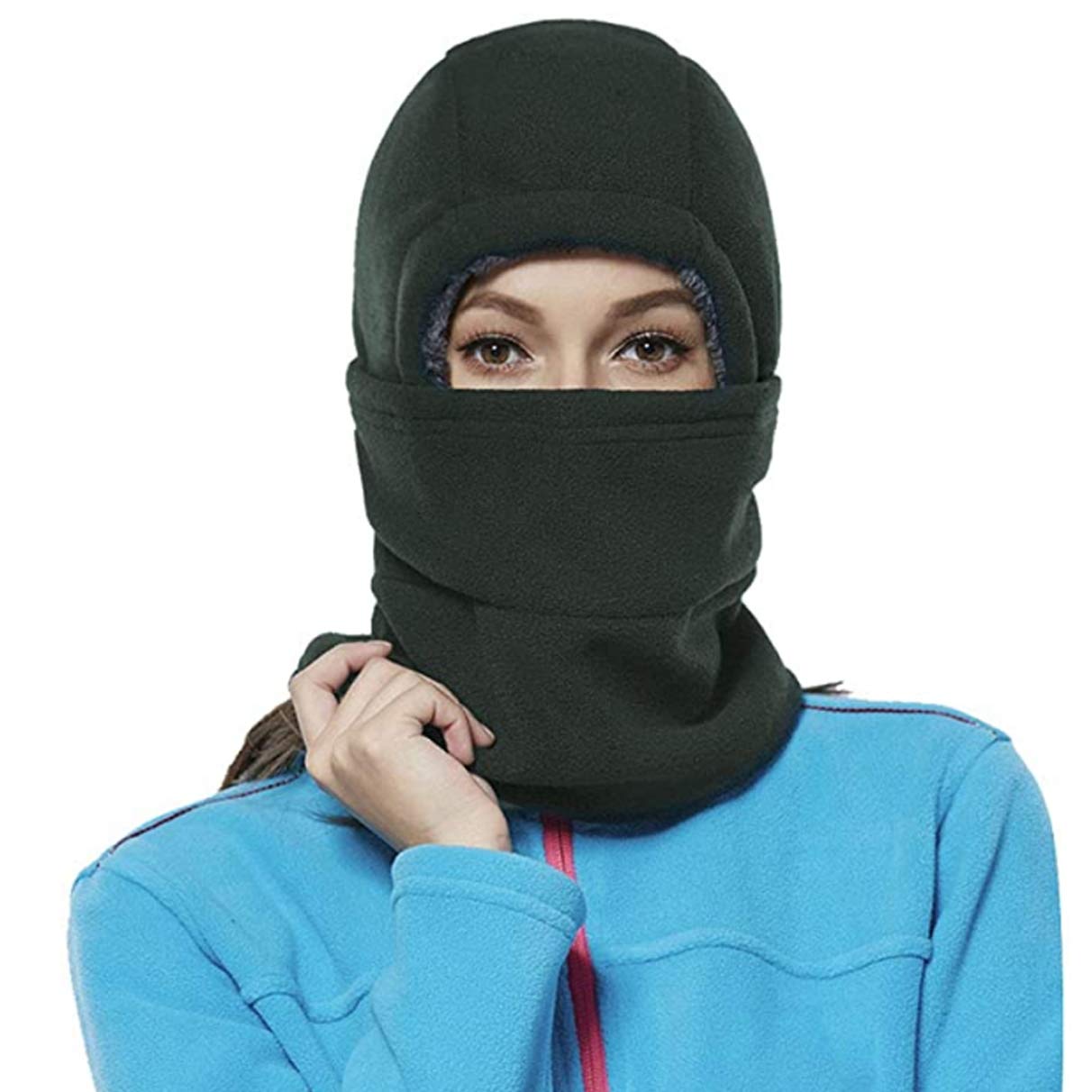 Winter Windproof Polar Fleece Neck Warmer Balaclava Hooded Face Mask Ski Hood Snowboard Mask
