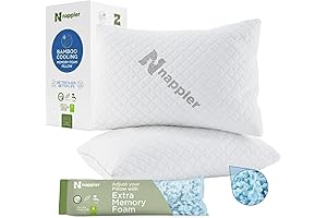 Cooling Pillows for Hot Sleepers - Queen Pillow Premium Set, Adjustable Bamboo...