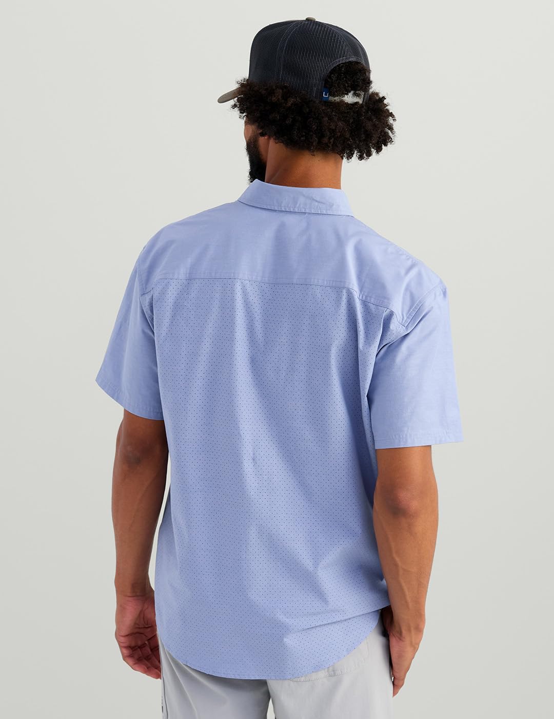 HUK Mens Next Level Solid Short Sleeve Fishing Button Down Shirt for Men - Image 6