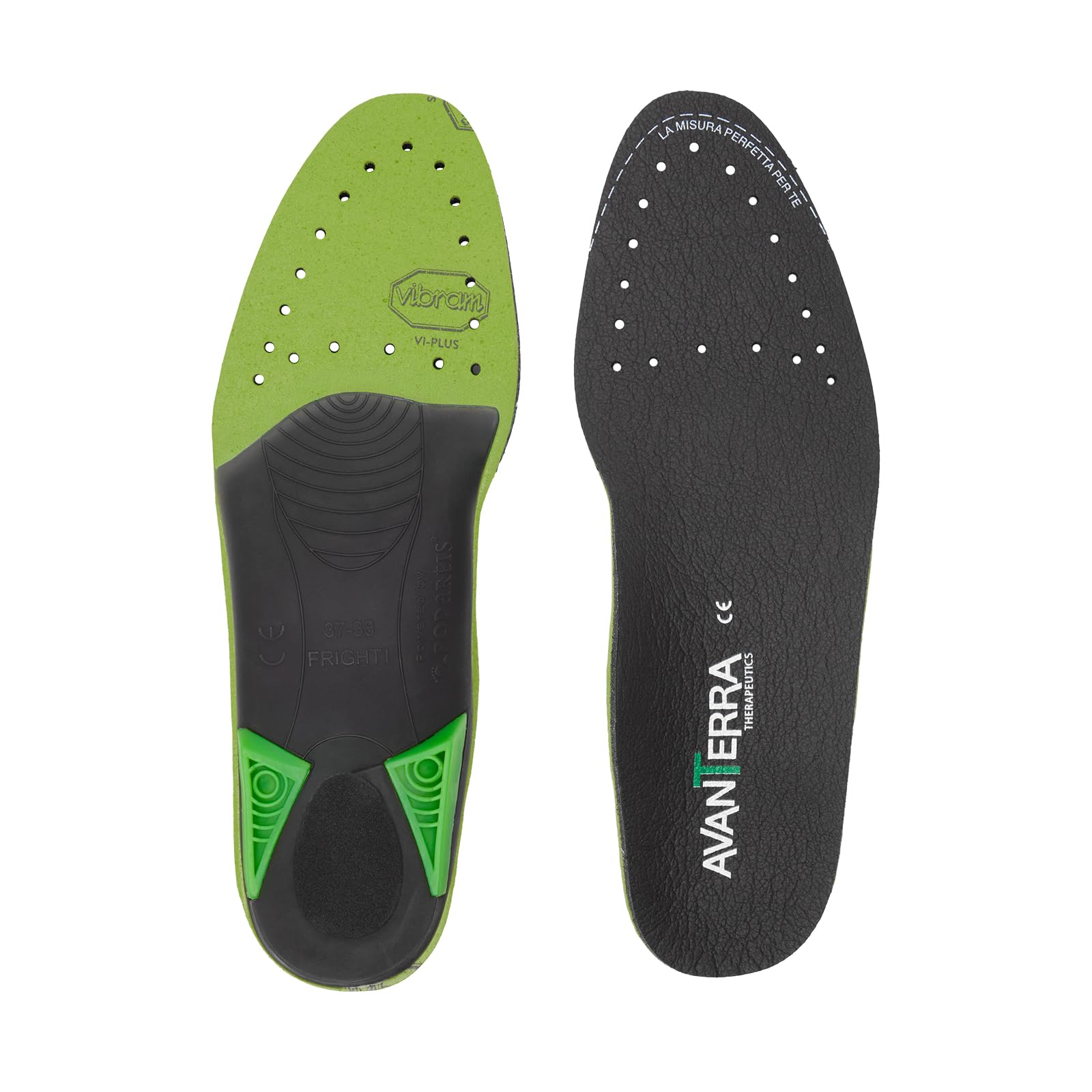 Avanterra Plantare Dolore Long Verde, Terapeutico Anti-Dolore Made in Italy con Drypod Assorbi sudore, Sollievo per Piedi, Gambe, Schiena, Tallonite e Aiuta la Postura. Comfort Tutto il Giorno (43/44)