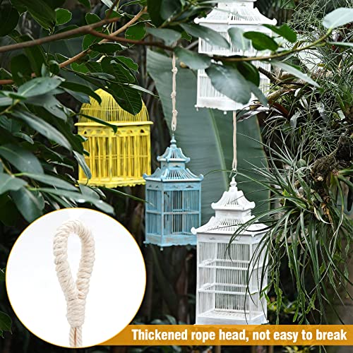 6-Pack Adjustable Macrame Plant Hanger Extenders 15.7" To 23.6" - Thickened Rope Hanging Plant Extender Durable Rope Plant Hanger Extender For Indoor Outdoor Plant Pot Holder Home Decoration (Beige) #TOP3