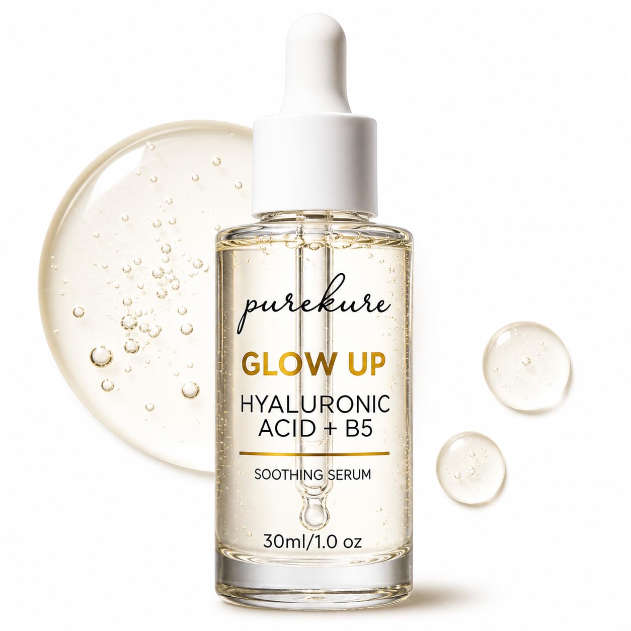 Fleur De Peau Hyaluronic Acid Serum For Face with Collagen - Dermatologist Tested, Anti-Aging, Ultra Hydrating, Firming, & Smoothing Korean Skin Care - 95% Natural, Clean Beauty, Vegan - 1.69 FL. Oz