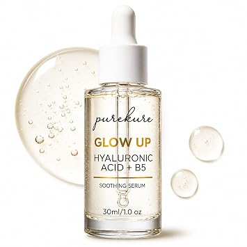 Hyaluronic Acid Serum for Dry & Sensitive Skin - Organic, Vegan, Deep Hydration + Vitamin B5 for Barrier Repair, Fine Lines & Smooth Skin, Non-Greasy, Lightweight, 30 mL
