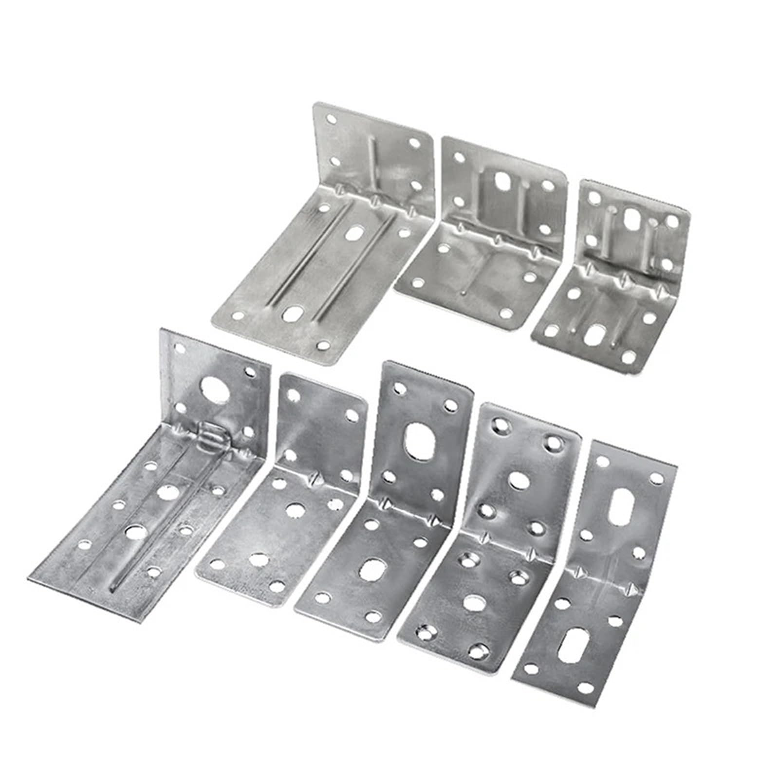 Hzomif A4 50Pcs 50Pcs Steel L Right Angle Bracket Furniture Repair Plate Corner Brace Degree Furniture Fastener