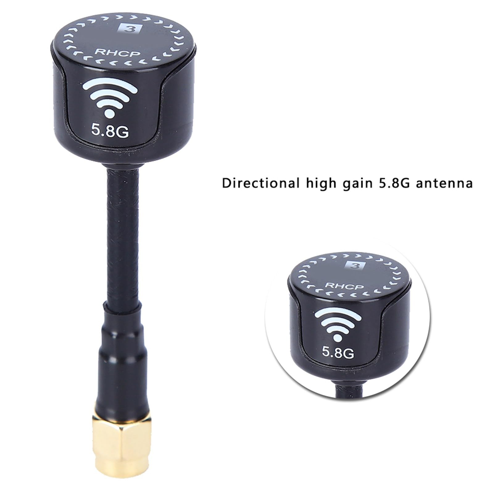 Generic 5.8Ghz 3dBi High Gain RHCP Antenna for FPV Racing Drone Easy Install - Image 5