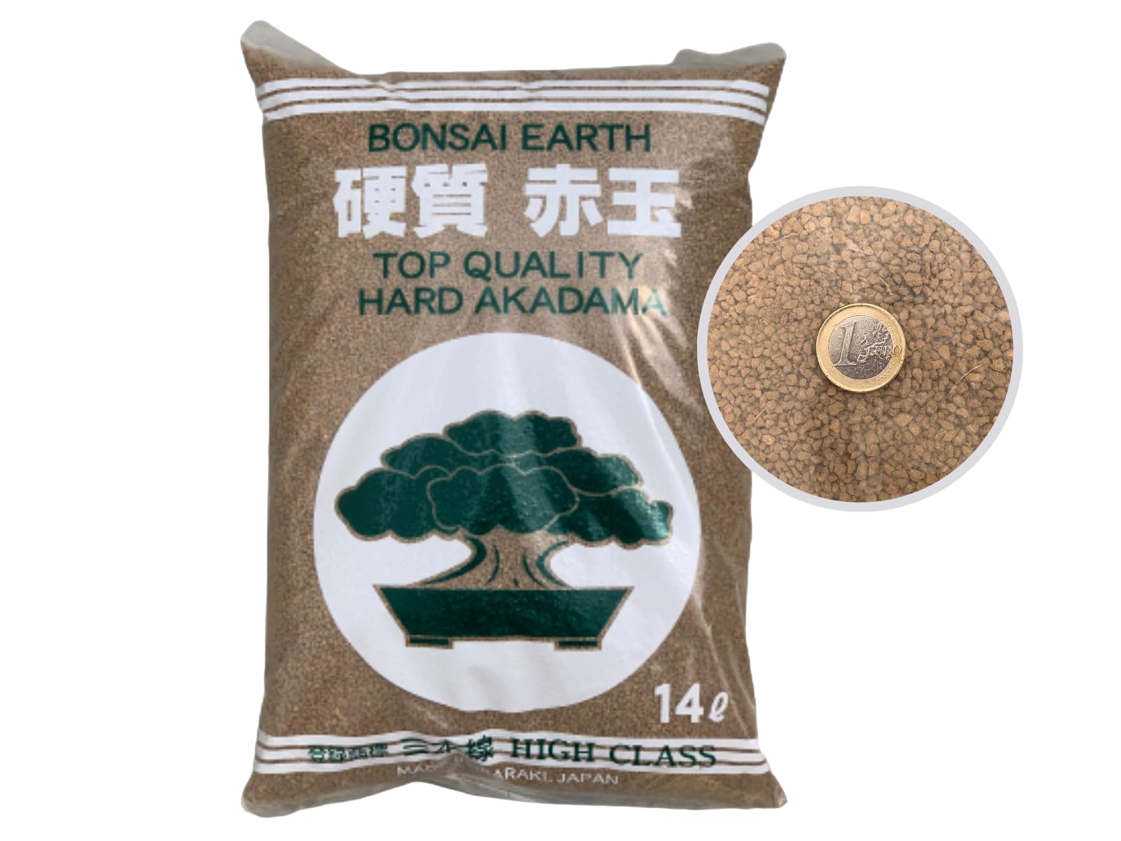 Sustrato Akadama (SSS_1-2mm) 14L. Ibaraki Triple Línea. Procedente de Japón específico para su uso en el cultivo de bonsáis