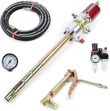 5 Gallon Grease Pump, High Pressure Air Operated Grease Pump w/Pressure Regulating Valve Pneumatic Grease Gun Air Operated Ball Grease Pump w/Pressure Regulating Valve