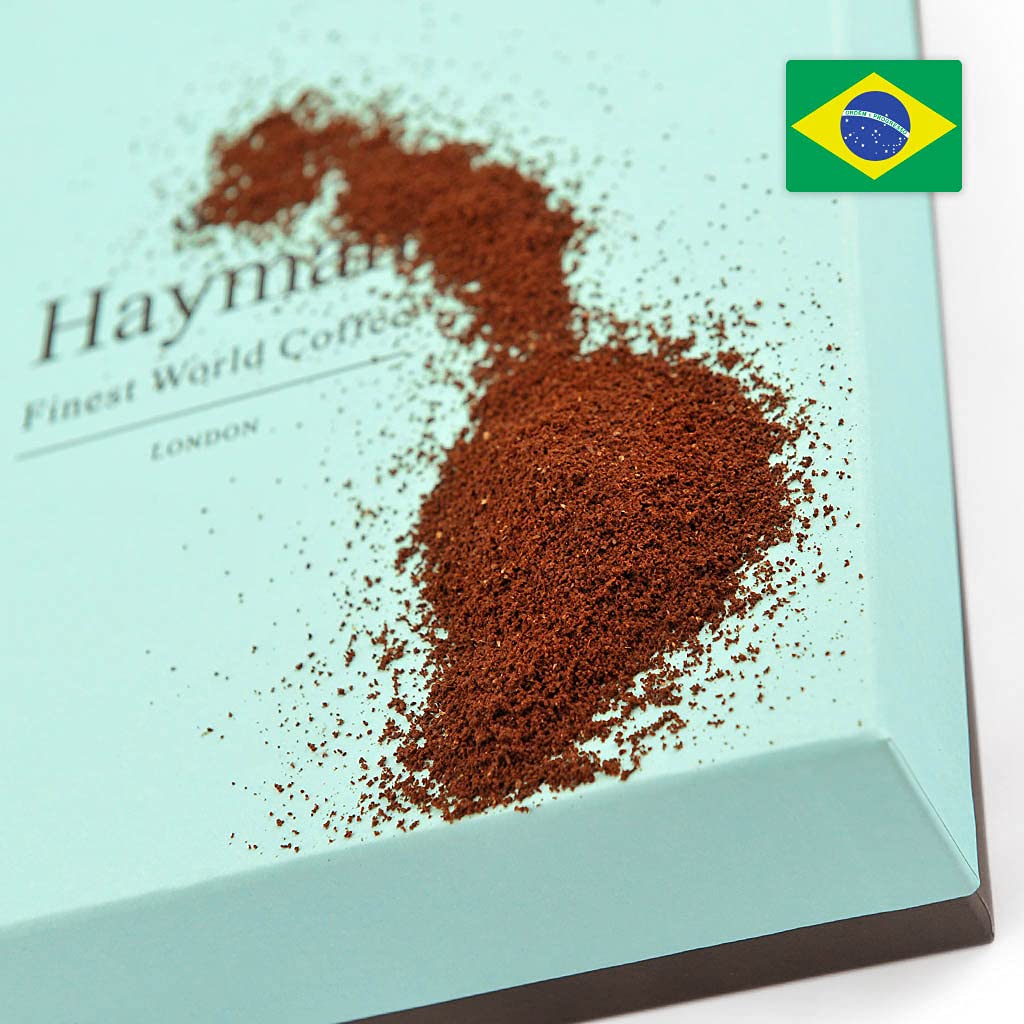Hayman, 100% Brazil Fazenda Sao Paulo Specialty Coffee, Ground, Medium Roast, 16oz | Fresh Roasted Brazilian Coffee