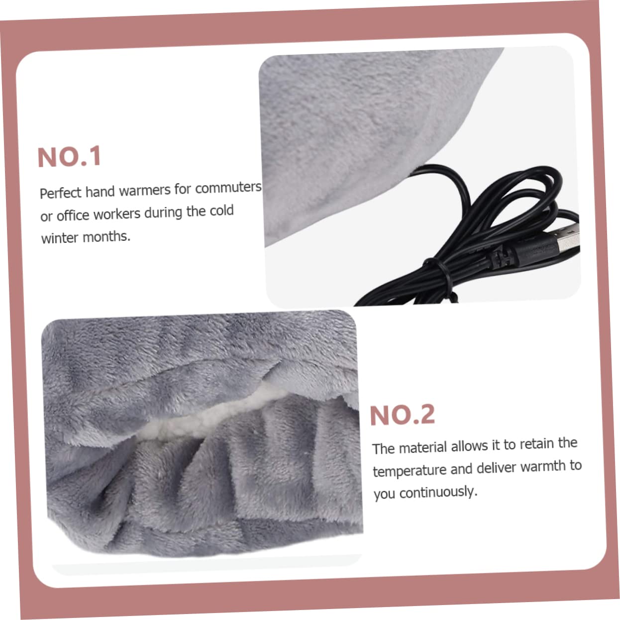 Sosoport 2piezas Calentador De Eléctrico USB Bolsa Calentadora Recargable para Pouch Térmico y para Verano Invierno Casa Aire