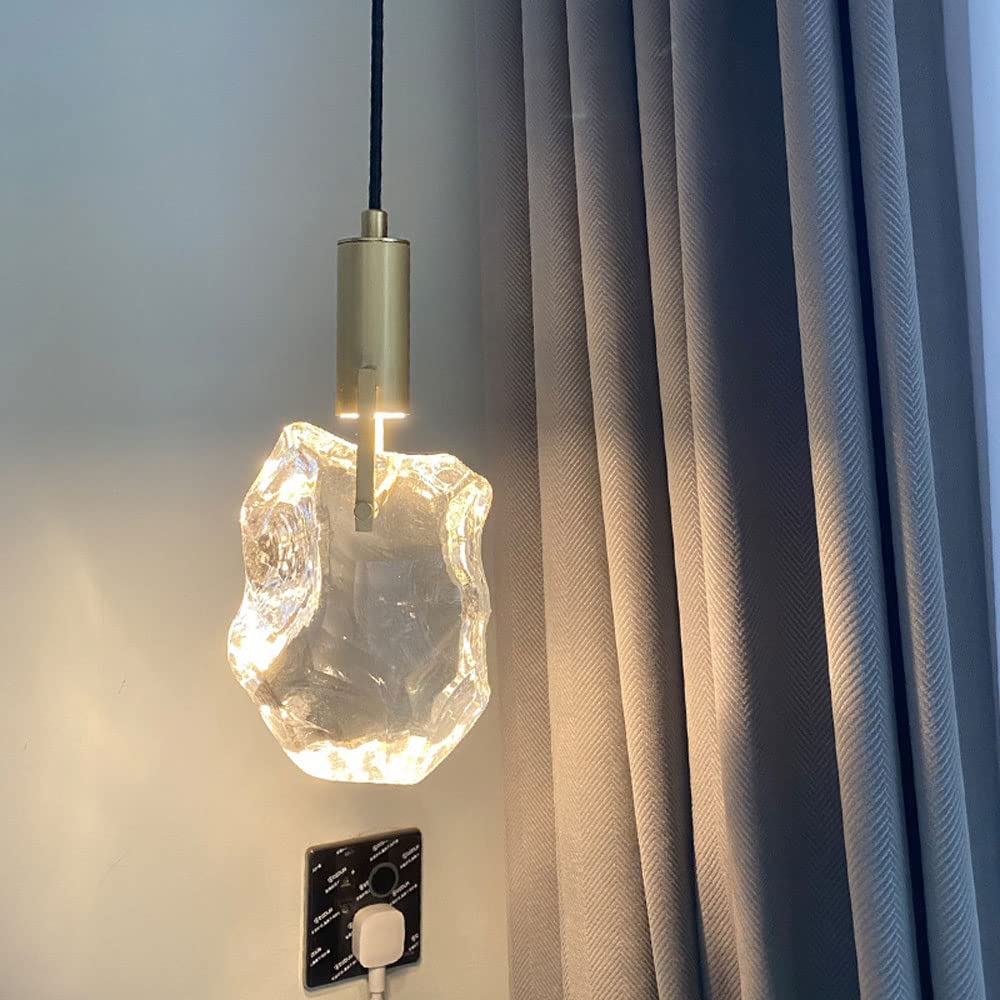 Moderne Kristall kleine Pendelleuchte Wohnzimmer Schlafzimmer Nachttisch kleine Lampe Studio einfache Kupfer einzelne Lange Hängelampe Kücheninsel Esszimmer Licht