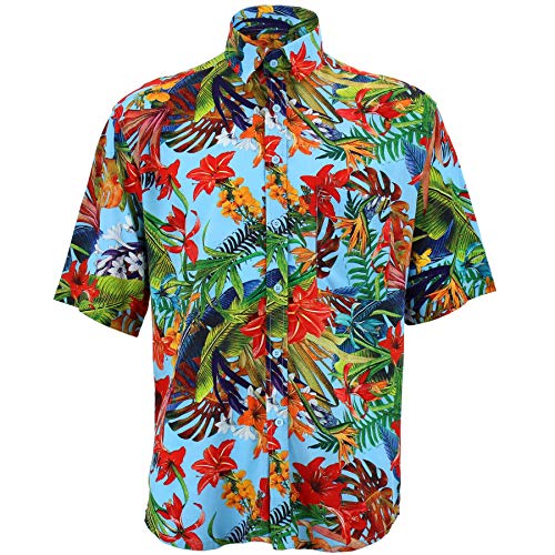 Chemise tropical lis bleu Loud Originals pour vos vacances et sorties décontractées