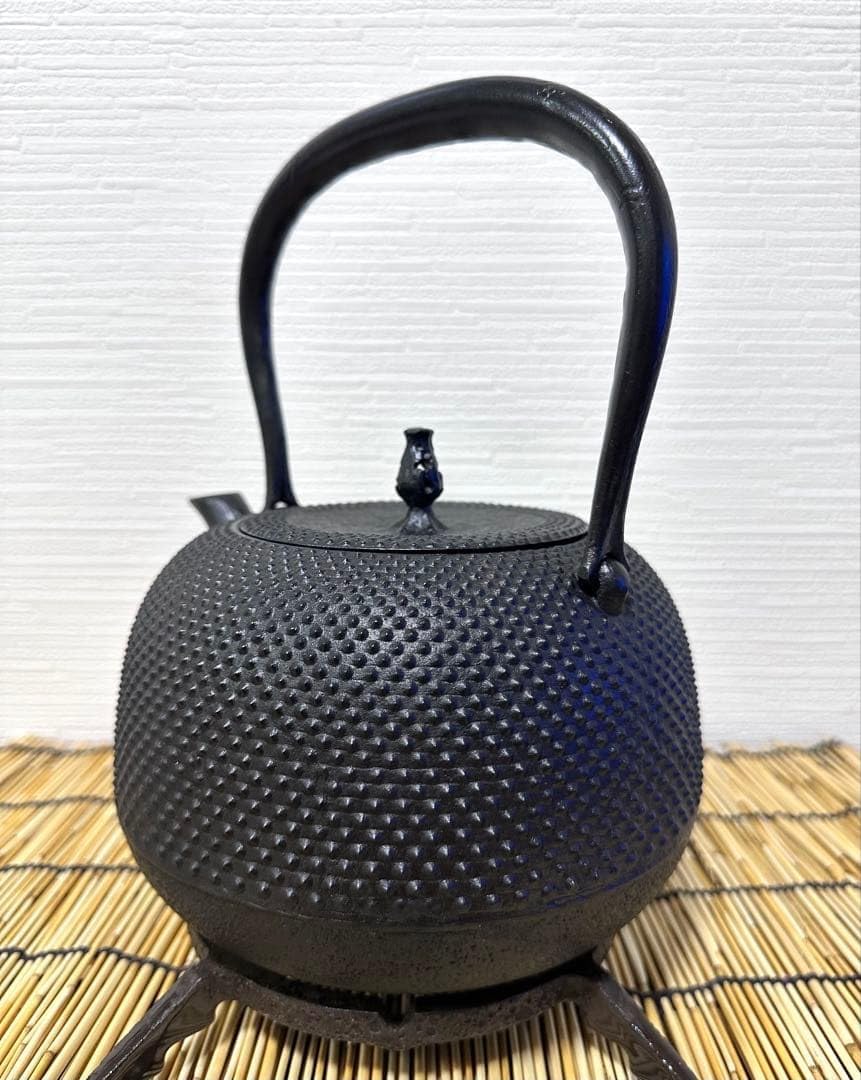 追跡付★南部成龍堂鋳造所 伝統工芸士 及川 光正(齋峰)１８型 南部鉄瓶
