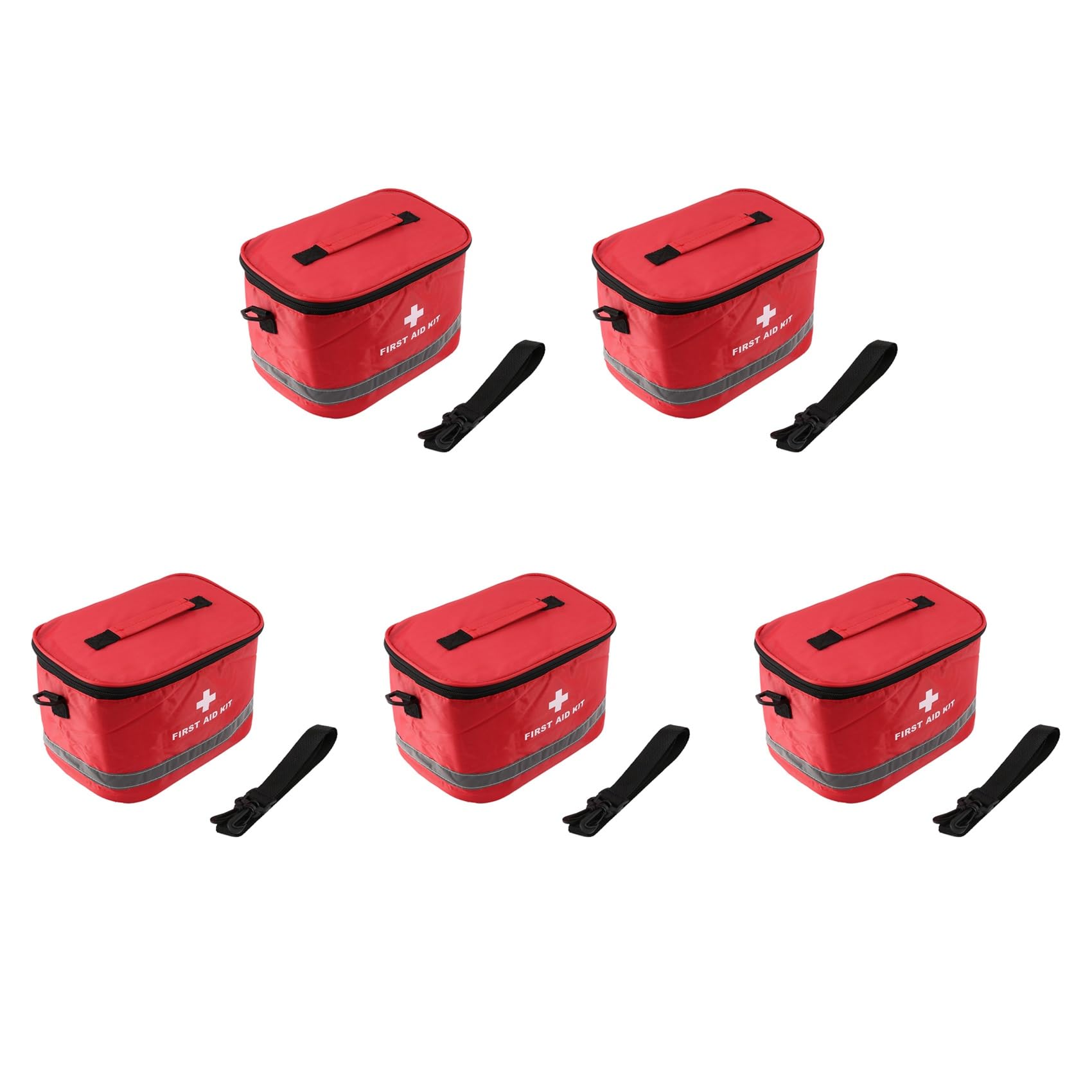 5 x kit de primeros auxilios al aire libre bolsa de camping bolsa de emergencia médica casa paquete rojo nylon llamativo símbolo bolsa