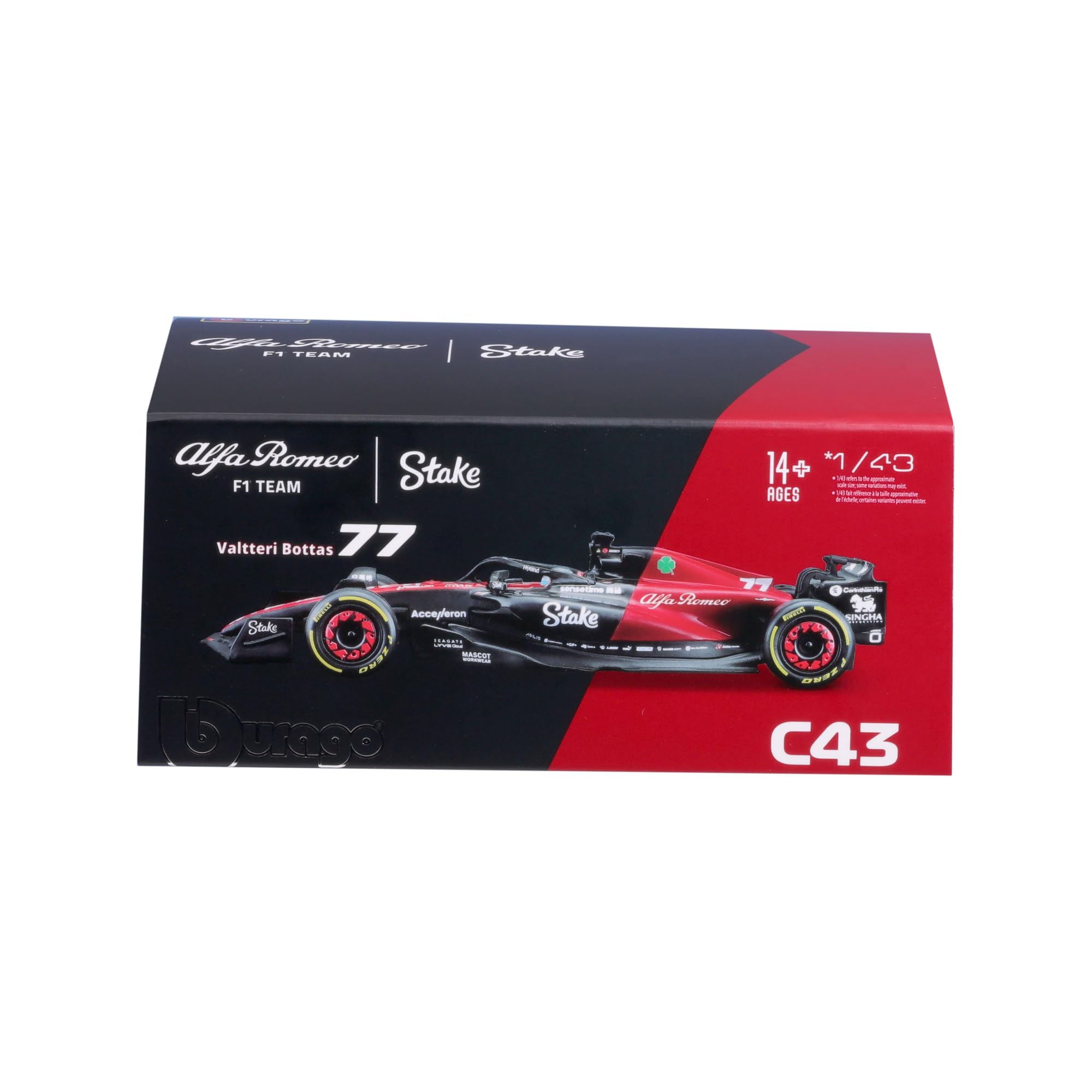 18-38068 #77 Bottas - Bburago - 1:43 RACE - Alfa Romeo F1 Team Orlen a
