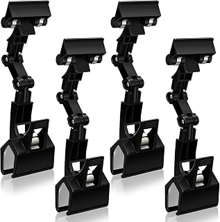 Adjustable Document Holder for Typing, Rotatable Paper Copy Holder Clip,Handy Artist Supplies Clamp,Computer Typing Proofing Folder.(4 Pack) (Black)