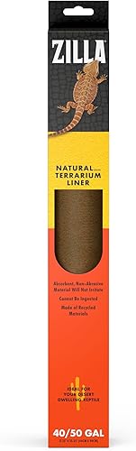 Zilla Reptile Terrarium Floor Liners Brown 30BR40BR5065 Gallon