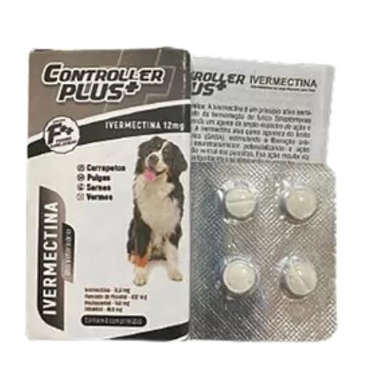 Controller Plus - Remédio Anti Pulgas, Carrapatos, Vermes E Sarnas 4 Comp 60kg