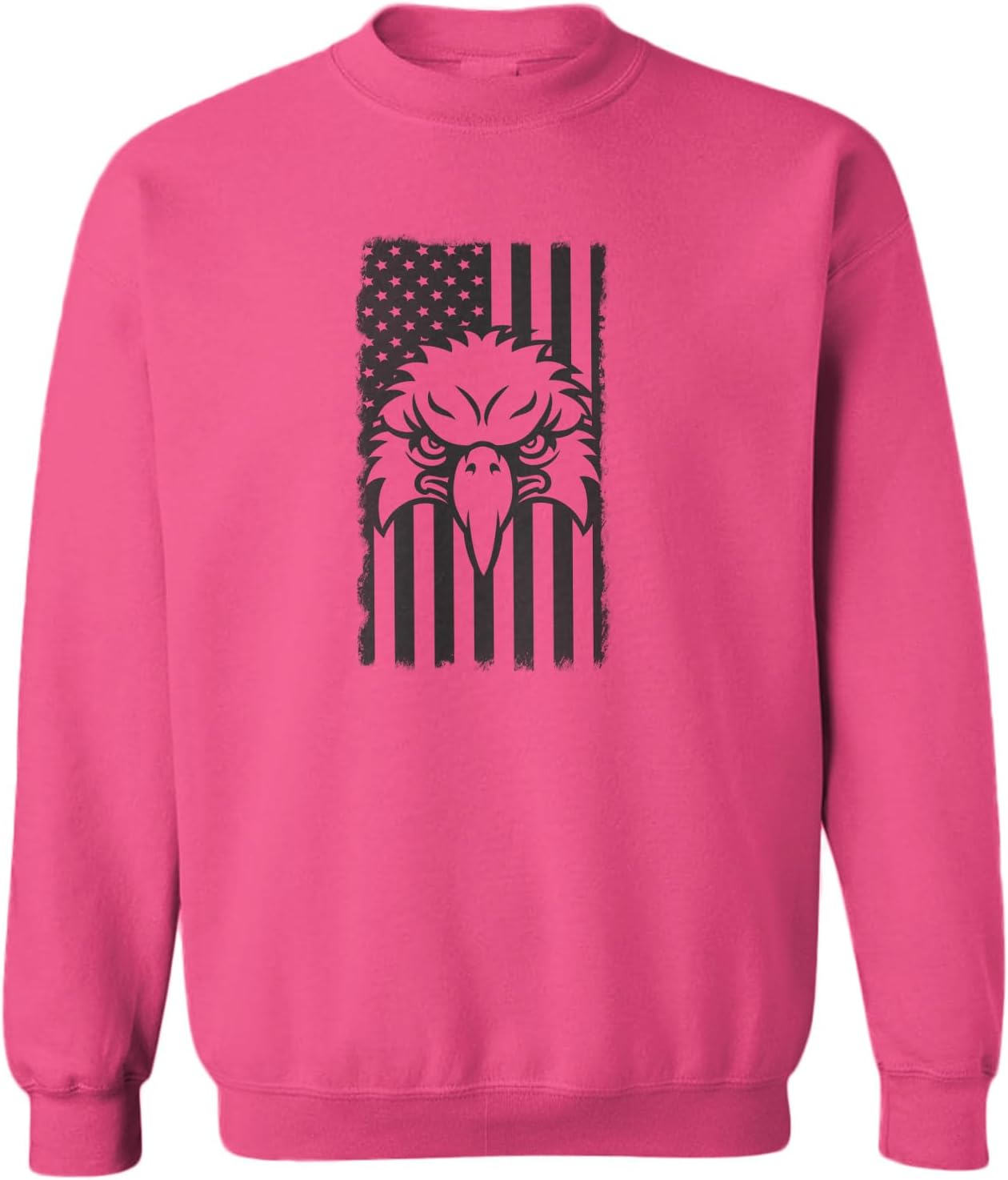 Tcombo Bald Eagle American Flag Patriot Pride Toddler Fleece Crewneck Sweater