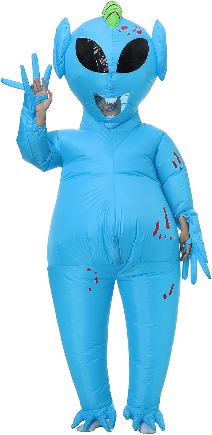 Alien Costume, One Size Fits Most Adults, Inflatable Suit for Halloween, Party Supplies