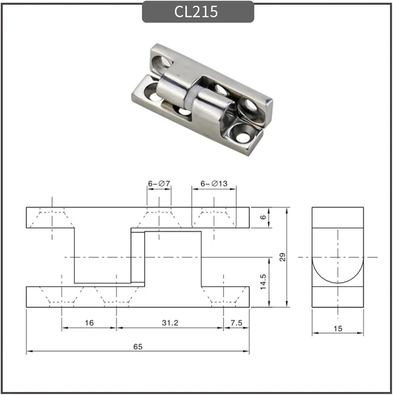 Stainless Steel Corner Hinge Industrial Instrument Equipment Distribution Sheet Metal Box Cabinet Door Hinge 1Pcs