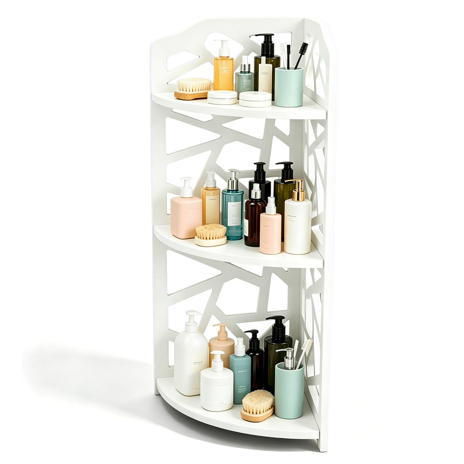 Caddy de douche d'angles à 3 niveaux avec étagères de douche pour shampoings 47cm