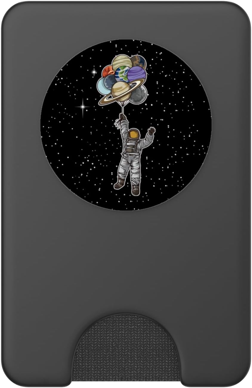 Astronaut With Balloons That Are Planets - Spaceman Galaxy PopSockets PopWallet for MagSafe