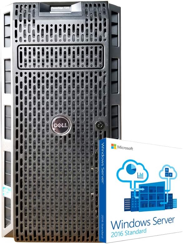 Dell PowerEdge T320 Tower Server with Intel Xeon E5-2470 CPU, 64GB RAM, 2TB SSDs, 4TB HDDs, RAID, Windows Server 2016 (Renewed)
