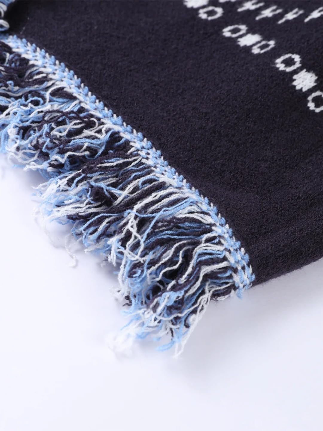 Women's Retro Tassel Print Cardigan V-Neck Lace-Up Full Sleeve Knitted Sweater