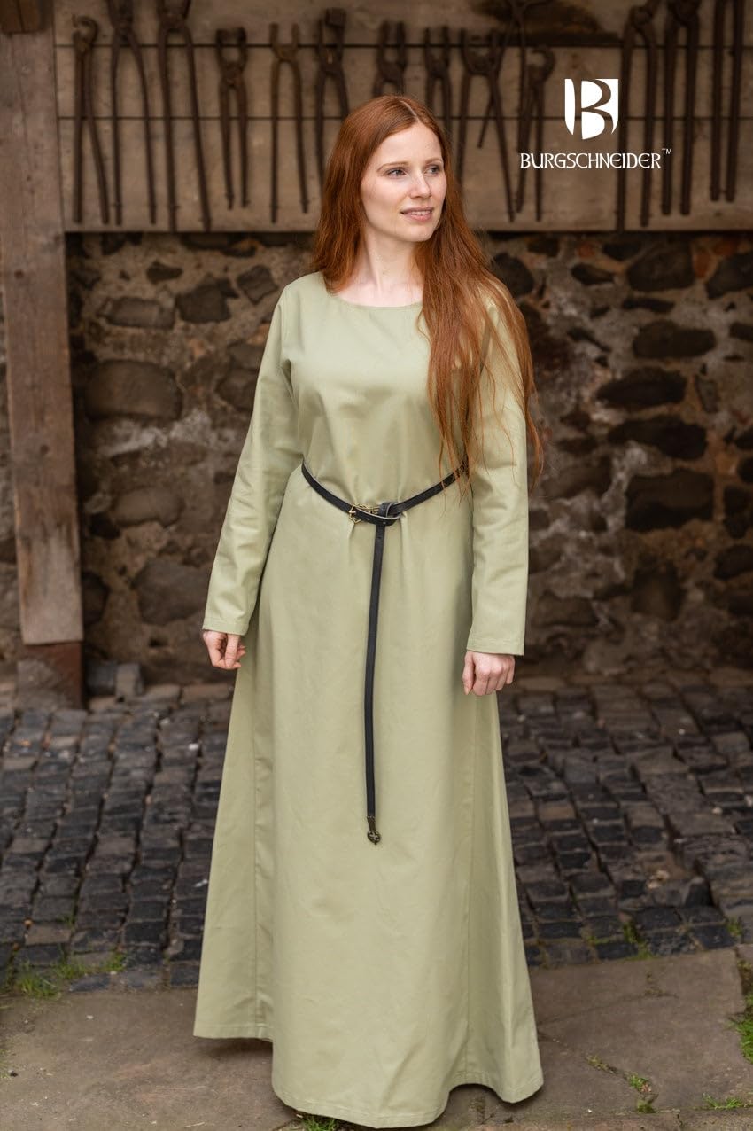 Burgschneider - Under Dress Freya Spring Green - odzież dla larp, średniowiecza, Cosplay i Fantasy