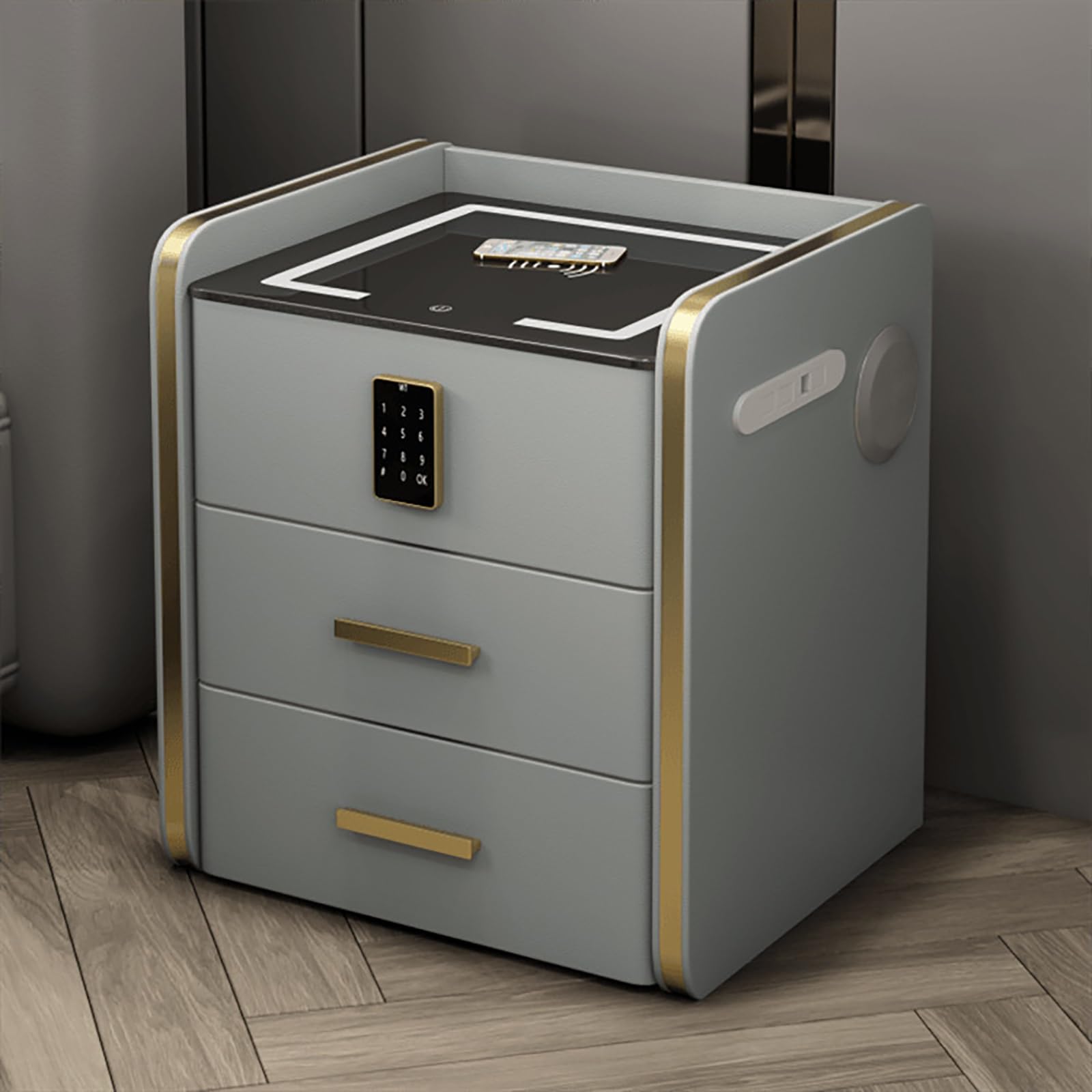 Table de chevet intelligente avec chargeur induction pour purifier l'espace de votre chambre à coucher