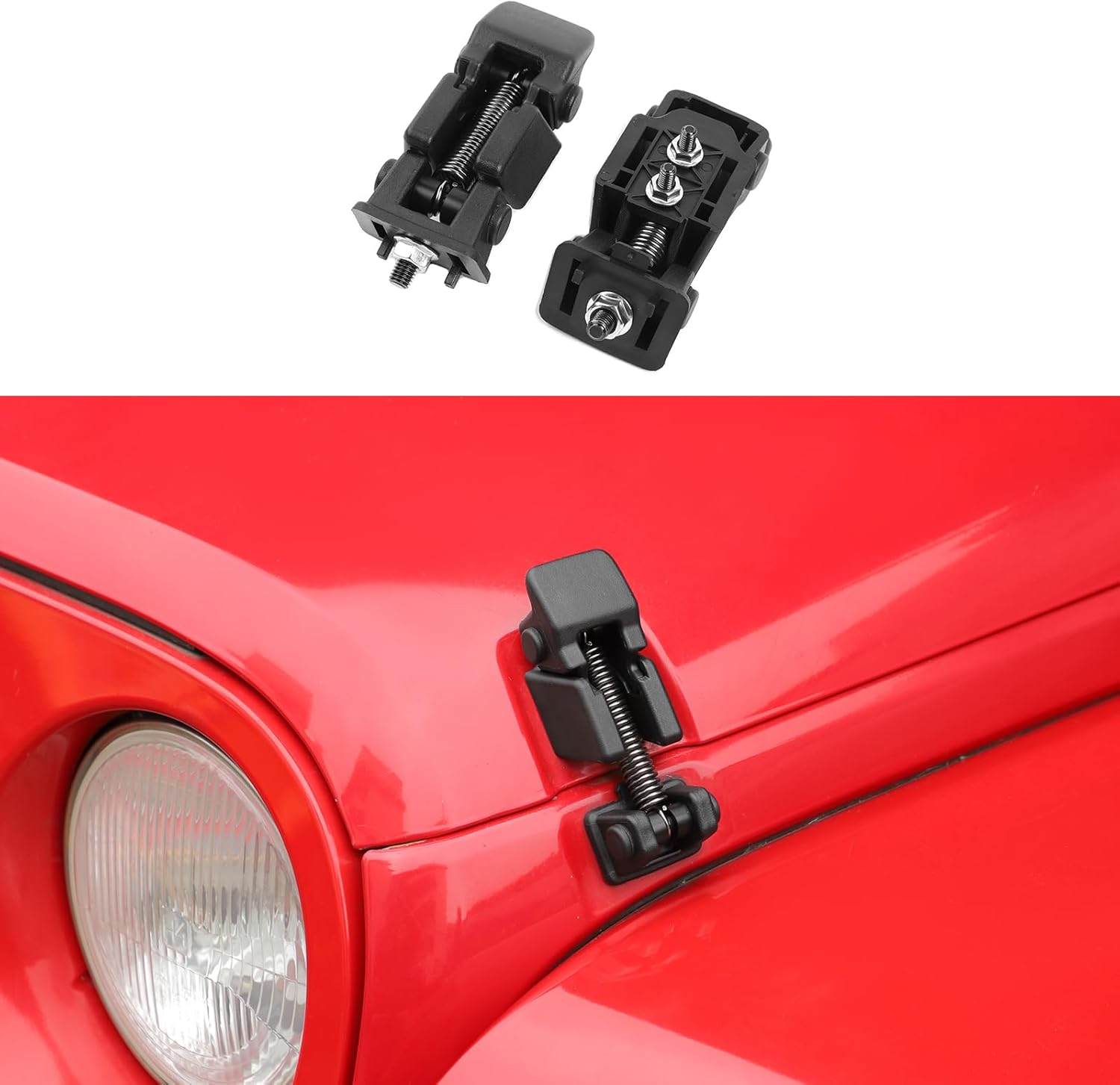 Hood Latch Hood Catch with Lock for Jeep Wrangler TJ JK JKU 1997-2018,Hood Catch Locking Accessories