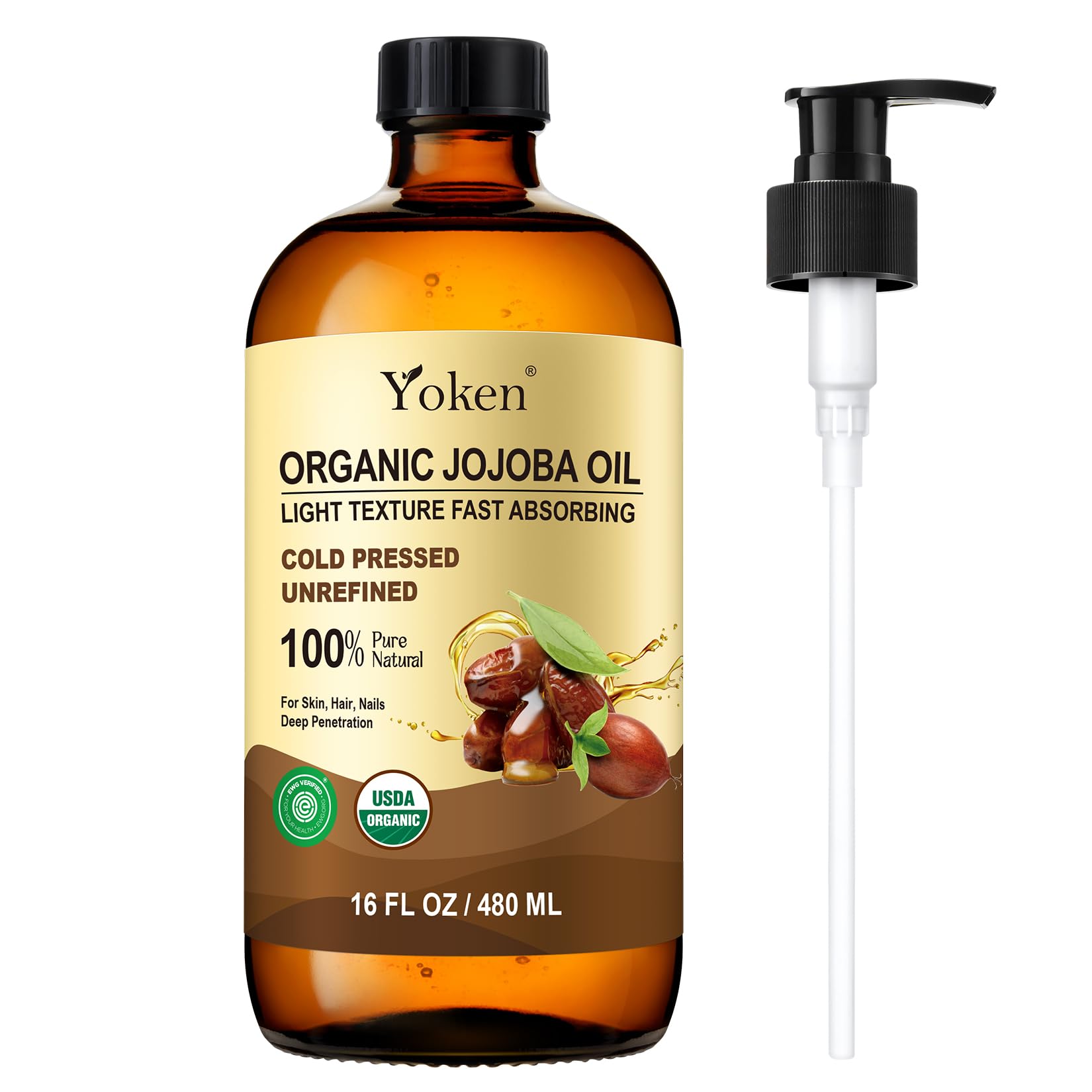 Yoken Organic Jojoba Oil Glass