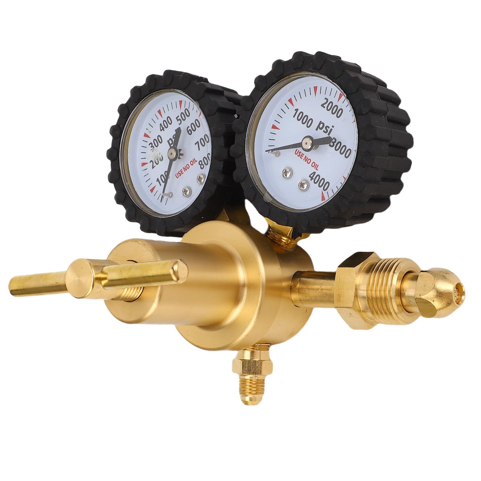 Zestaw Regulatora Azotu Zawór Regulatora Azotu HVAC 0–800 PSI z Wężem 60 Cali CGA580 Wlot Męski Kielichowy Wylot 1/4 Cala do Testowania Ciśnienia Wykrywanie Nieszczelności