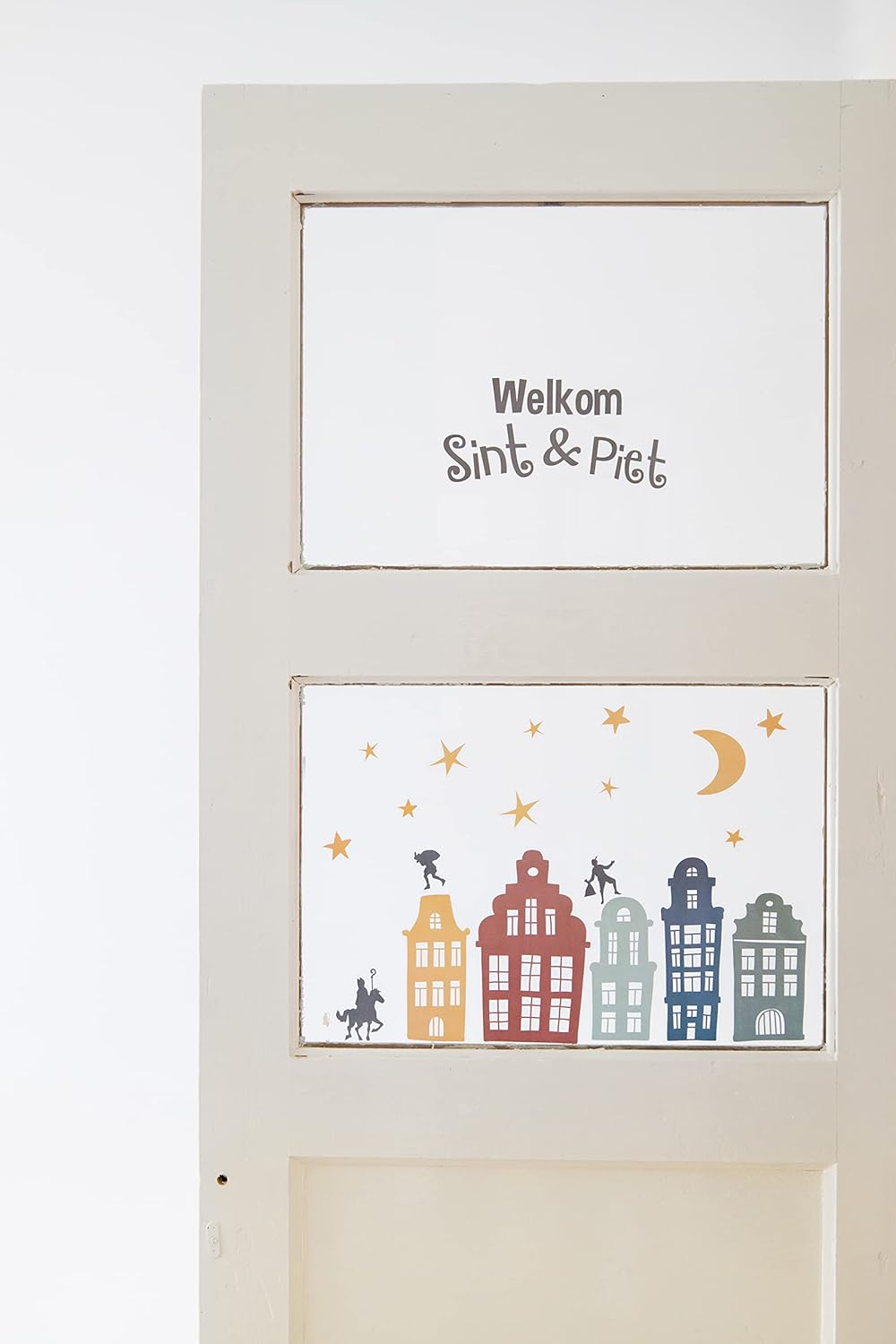 Folat 65691 Window Sticker 'Welkom Sint & Piet' (NL) St Nicholas Day Multi-Coloured