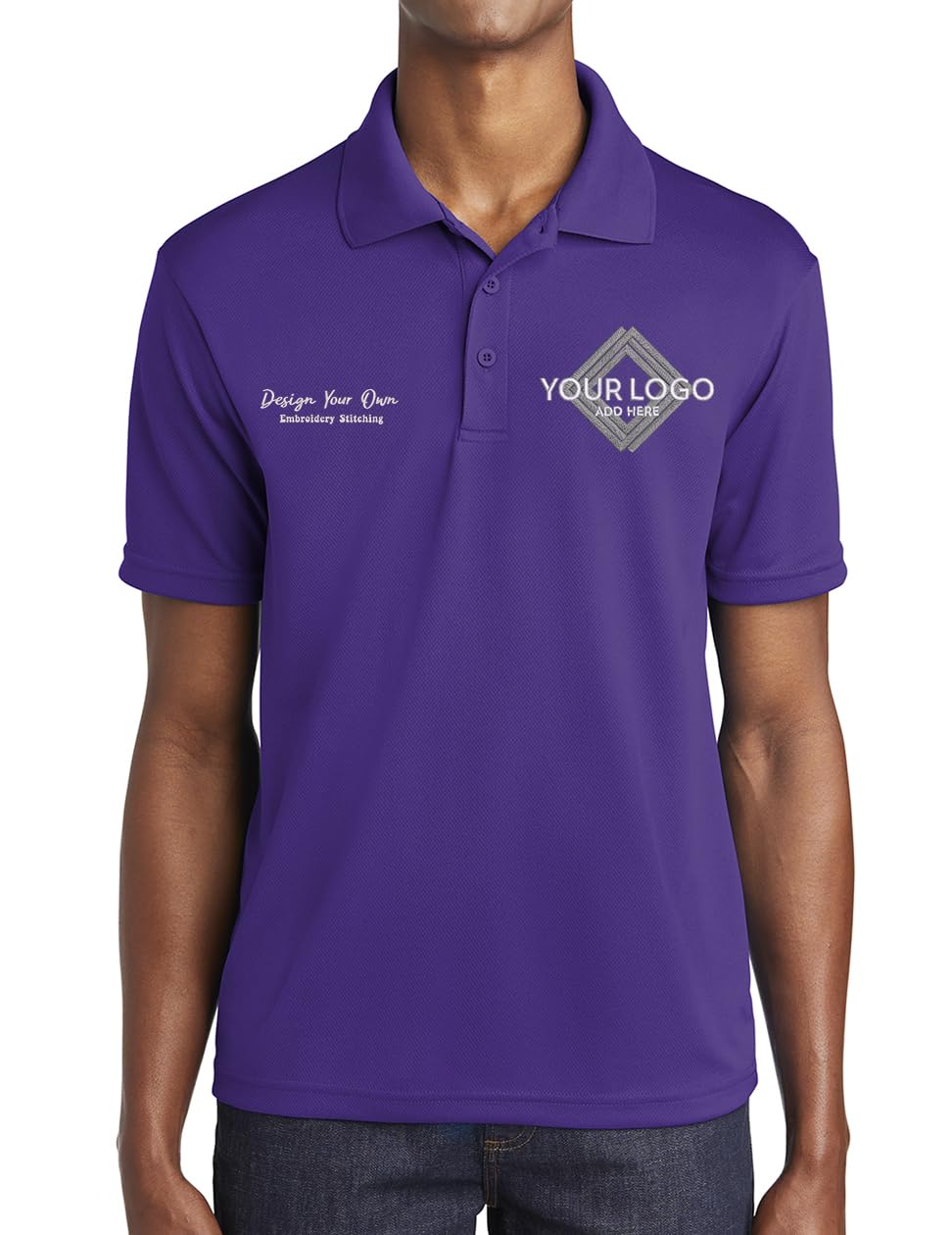 - Men St640 Custom Embroidery Personalized Logo Texs Mesh Cool Fit Polo Shirts