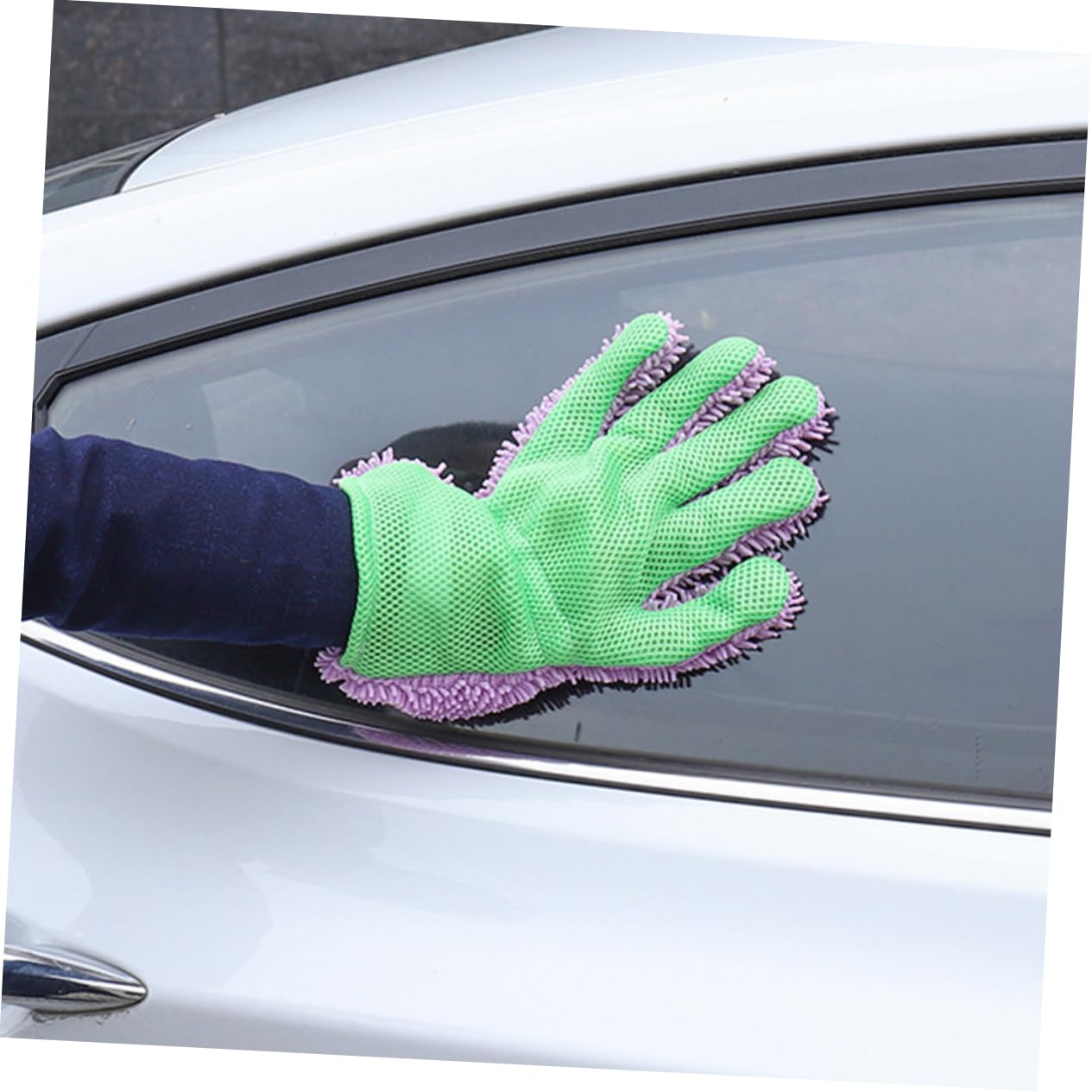 Mikinona 3 Piezas Guante De Lavado De Autos De Microfibra Guantes De Lavado De Autos Guantes De Lavado Automático Guante De Limpieza del Coche