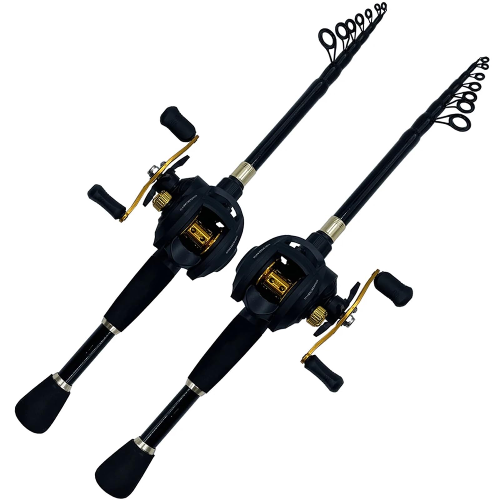 Canne à pêche Casting Combo Canne télescopique en Carbone et Moulinet Baitcasting Kit de Canne à pêche de Voyage Portable Poids d'appât 10-30g Kit Complet Canne à Pêche(1.8M,Purple)