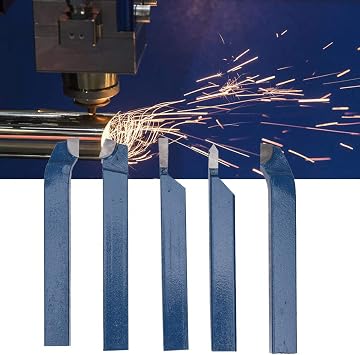 Turning Tool, Machine Tool Parts, Lathe Bit Set Milling Welding Bit, Metal Lathe Tools Wood Turner for Turning Cut Off Grooving Threading(10 * 10mm)