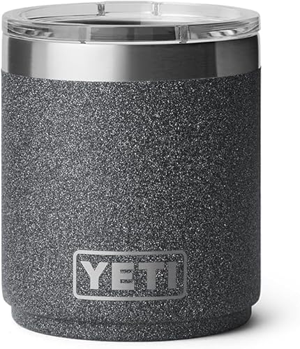 Miniatura 3 de YETI Rambler Lowball apilable 2.0 de 10 onzas, aislado al vacío, acero inoxidable con tapa MagSlider, piedra negra