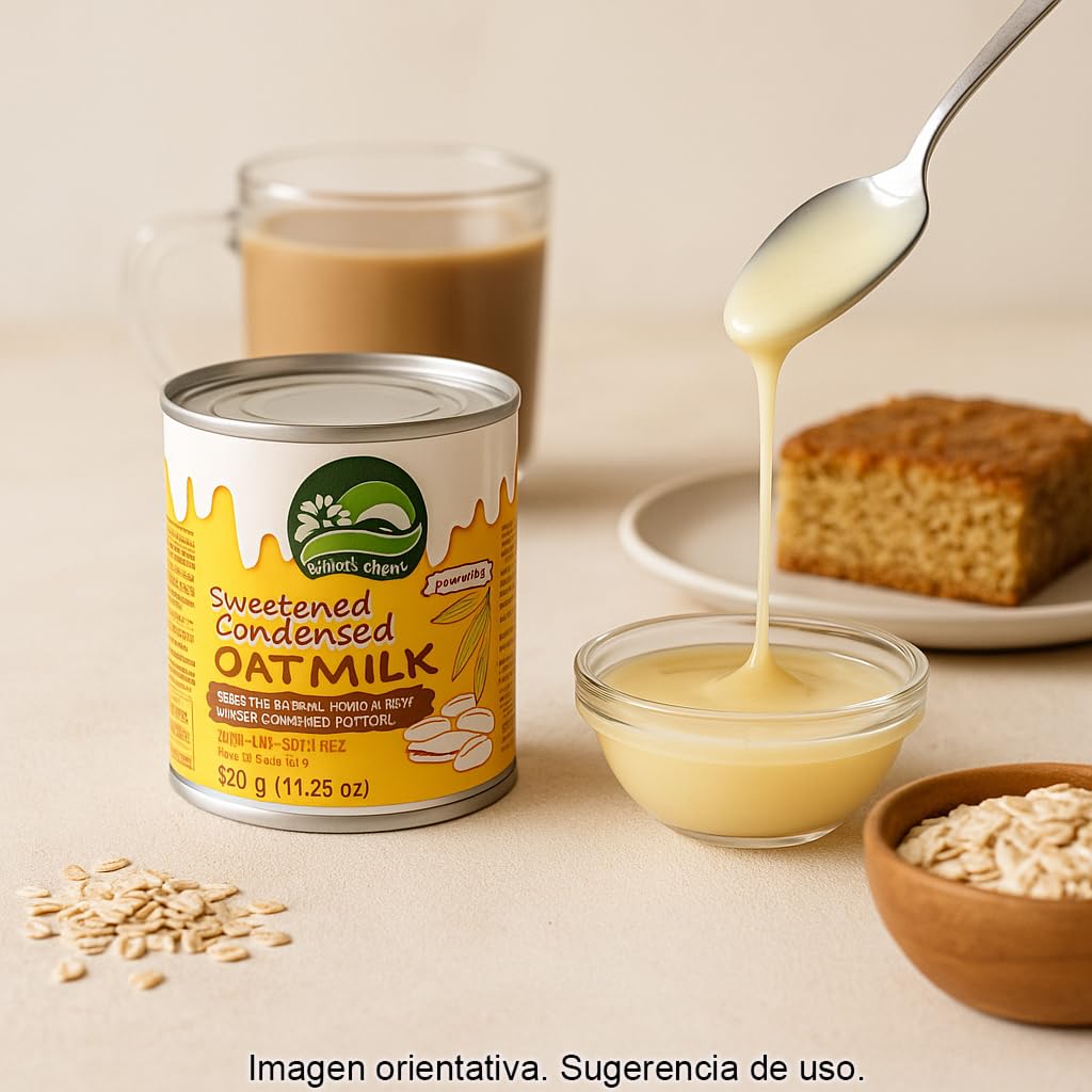 Leche condensada de avena vegetal 250 ml Pack 2 latas 2x250 ml alternativa cremosa para repostería