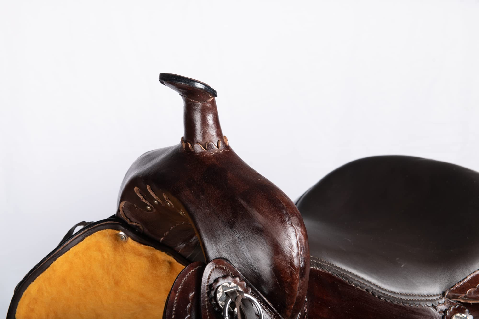Hulara Sella Western Tooled Vera Pelle Cavallo Sella Intagliato Comodi Sedili Dimensioni 14 Pollici a 18 Pollici Western Selle per Cavalli Barrel Racing Saddle