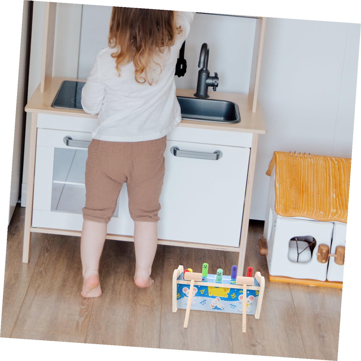 GALPADA Bois à Marteler pour Garçon Fille Ans Jeu Éducatif Créatif Exercice Coordination Main-œil Design et Sûr pour Éveil et Loisirs